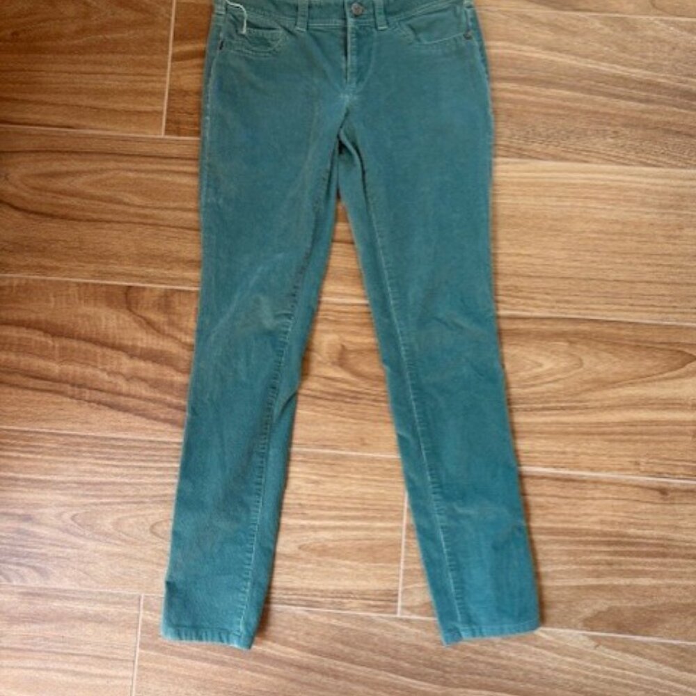 Pilcro & The Letterpress Pants Womens 25 Corduroy Green Serif Casual Travel Work